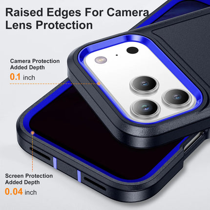 3 in 1 Hybrid Armor Shockproof Defend Case For iPhone 17 Heavy Duty Protection Rugged Cover