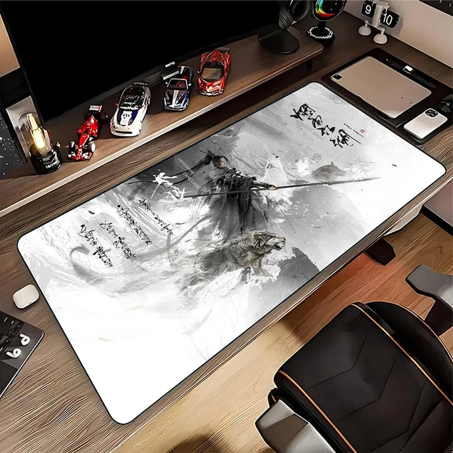 Japanese Great Wave Off/Chinese Style Dragon Mouse Pad for Gamer Setup Gaming Mousepad Rubber Keyboard Pads Pc Desk Mat 50x100cm