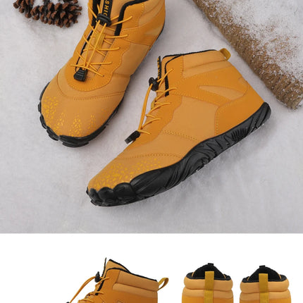 Winter Barefoot Boots Men Winter Shoes Barefoot Ankle Boots 36-46 Couple Snow Shoes Outdoor Hiking Shoes Fur Warm Plush Boots