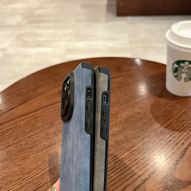 Fashion Matte Leather Silicone Case For iPhone 17 Lens Protection Shockproof Cover