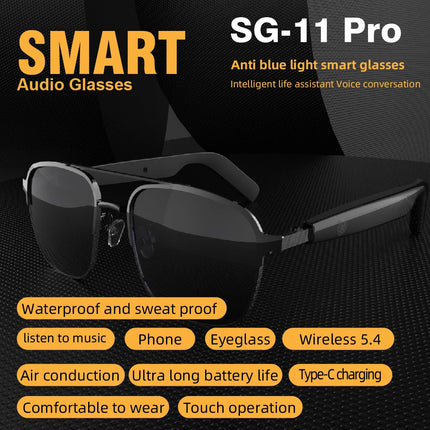 Upgraded Version SG11 PRO TWS Smart Sunglasses Wireless Audio Glasses For Sports Outdoor Activities