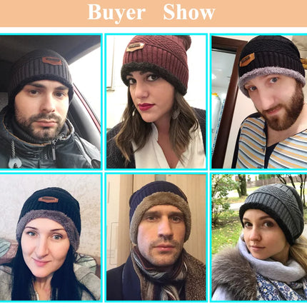 Winter Hats For Men Skullies Beanie Hat Winter Cap Men Women Wool Scarf Caps Balaclava Mask Bonnet Knitted Hat Gorras