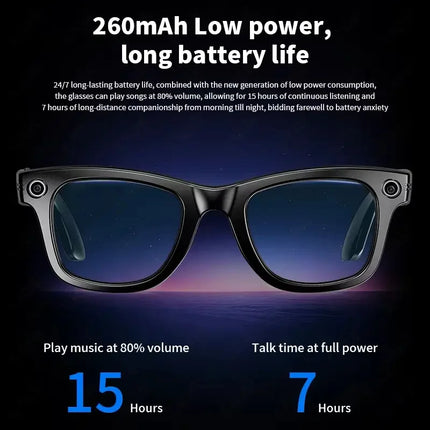 New 800W Camera Glasses Men Color-Changing AI Smart Translation Glasses Photo Video Recording Waterproof Call Smart Sunglasses