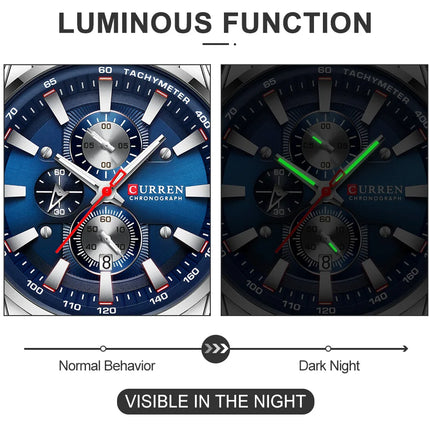 Top Luxury Brand CURREN Quartz Men’s Watch Sport Waterproof