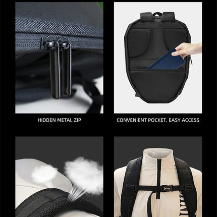 Motorcycle LED Screen Display Cycling Bag Outdoor Riding Helmet Hard Shell Backpack Large Capacity Dynamic Eye Backpack APP DIY