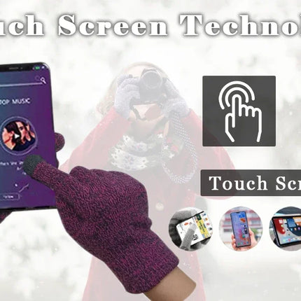 Winter Gloves for Men Women Upgraded Touchscreen Gloves Outdoor Cycling Sports Thermal Warm Knit Glove for Running Driving