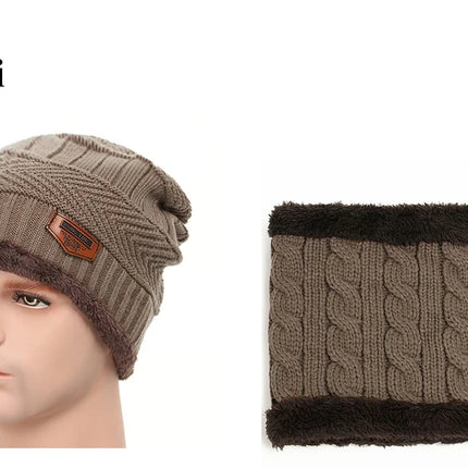 Winter Hats For Men Skullies Beanie Hat Winter Cap Men Women Wool Scarf Caps Balaclava Mask Bonnet Knitted Hat Gorras