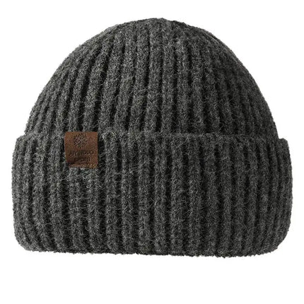 Winter Hats For Men Thickened Knitted Beanie Ear Protection Solid Color Cold Hat Keep Warm Baggy Cap Male Korean Elastic New