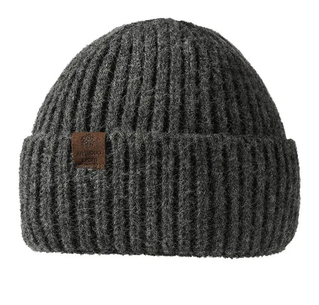 Winter Hats For Men Thickened Knitted Beanie Ear Protection Solid Color Cold Hat Keep Warm Baggy Cap Male Korean Elastic New