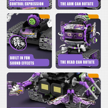 549PCS Integrated Robot Esports Girl Scorpion 3-in-1 Programming Remote Control Electric Assembly Building Block Model Toys Gift