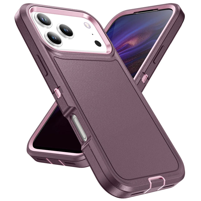 3 in 1 Hybrid Armor Shockproof Defend Case For iPhone 17 Heavy Duty Protection Rugged Cover