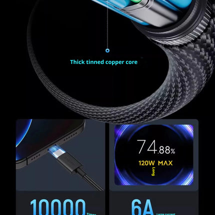 CukTech 10 Ultra GaN Charger 120W MAX Power Adaptor Adaptive Fast Charge Digital Display Mobile Phone Charger Original PD2.0 3.0