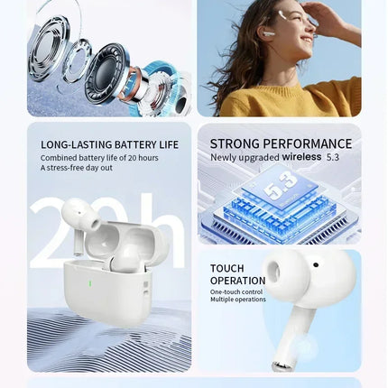 Original Wireless bluetooth headphone noise canceling earphone HIFI stereo headset earbuds bluetooth for xiaomi Huawei Air pods