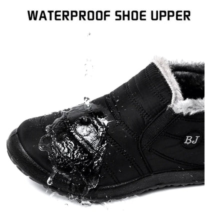 Winter Men Boots Waterproof Snow Boots Warm Fur Casual Men Shoes Antislip Ankel Boots Plush Cotton Shoes