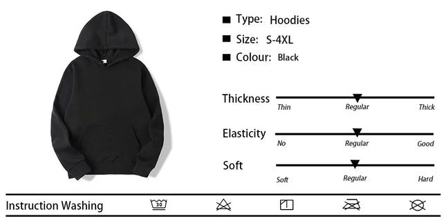 Gothic Men's Hoodie Harajuku Butterfly Print Long Sleeve Pullover Spring Autumn Casual Sweatshirts Streetwear Y2k Clothes Unisex