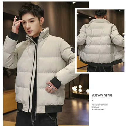 Winter Man Jackets Cotton-padded Parkas Puffer Jacket Men Warm Coats Thick Fashion Casual Outwear Streetwear Men's Clothing Top