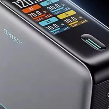 CukTech 10 Ultra GaN Charger 120W MAX Power Adaptor Adaptive Fast Charge Digital Display Mobile Phone Charger Original PD2.0 3.0