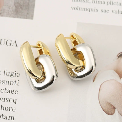 Gold Color Earrings Exaggerate Style Fashion Personalized Jewelry Exquisite Holiday Gifts Celebrity Same