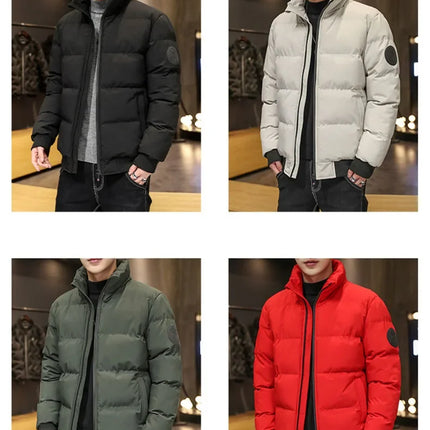 Winter Man Jackets Cotton-padded Parkas Puffer Jacket Men Warm Coats Thick Fashion Casual Outwear Streetwear Men's Clothing Top