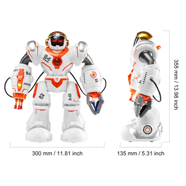 SucceBuy RC Robot Toys for Kids Battle Mode Programmable Remote Control Smart Robot with Bullets Interactive Dancing Robot