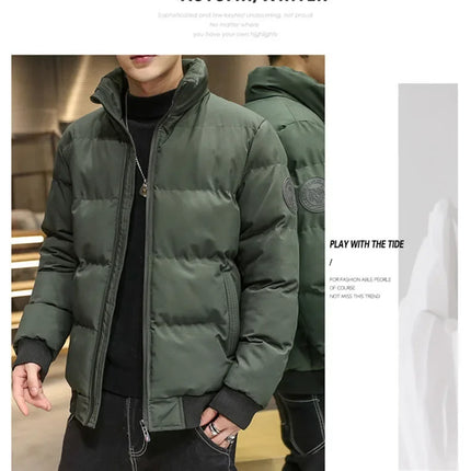 Winter Man Jackets Cotton-padded Parkas Puffer Jacket Men Warm Coats Thick Fashion Casual Outwear Streetwear Men's Clothing Top