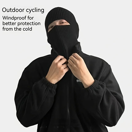 Winter Men's Hats Knitted Wool Hat Windproof And Cold Resistant Head Cover Mask Warm And Cold Hat Outdoor Balaclava Warm Hat