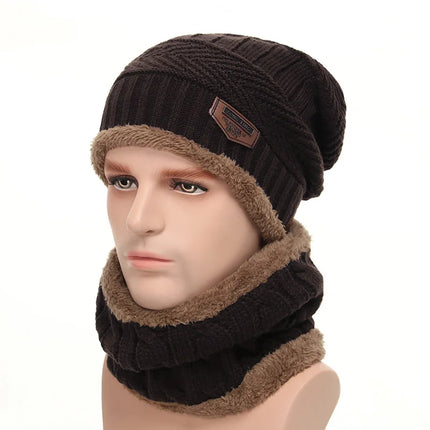 Winter Hats For Men Skullies Beanie Hat Winter Cap Men Women Wool Scarf Caps Balaclava Mask Bonnet Knitted Hat Gorras