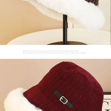 2025 new hat for women in winter plus velvet fisherman hat warm windproof ear protection Lei Feng hat for women in autumn and wi