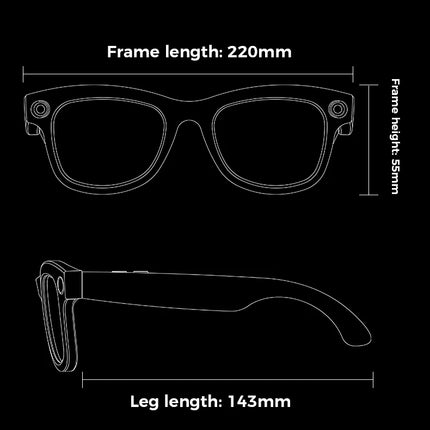 AI Smart Glasses 500W HD Camera Shooting Bluetooth Calling Intelligent Voice Assistant Control Music Smart Glasses For Men Women