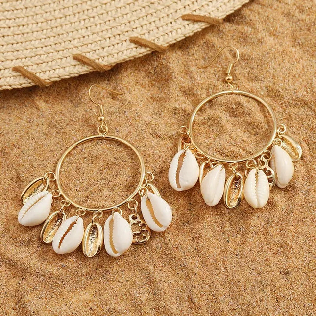 Simple Design Sense Natural Ring Spiral Earrings French Retro Baroque Exaggerated Women's Accessories