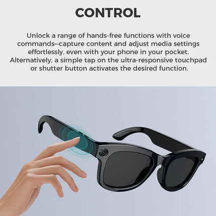 AI Smart Glasses 500W HD Camera Shooting Bluetooth Calling Intelligent Voice Assistant Control Music Smart Glasses For Men Women