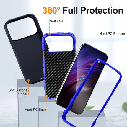 3 in 1 Hybrid Armor Shockproof Defend Case For iPhone 17 Heavy Duty Protection Rugged Cover