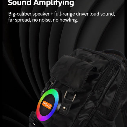 Wireless Bluetooth Speaker Backpack Laptop Bag Hifi Sound Quality Cycling Music School Bag Men's Backpack Cyberpunk Backpack