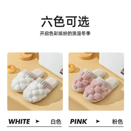 Winter Footwear Flat New Autumn Women Indoor Home Non Slip Versatile House Shoes Warm Plush Cotton Slippers TG06
