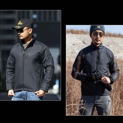 Winter Outdoor Jackets Men Parkas Warm Lightweight Tactics Causal Jacket Heat Reflective Windproof Hiking Coat Windbreaker