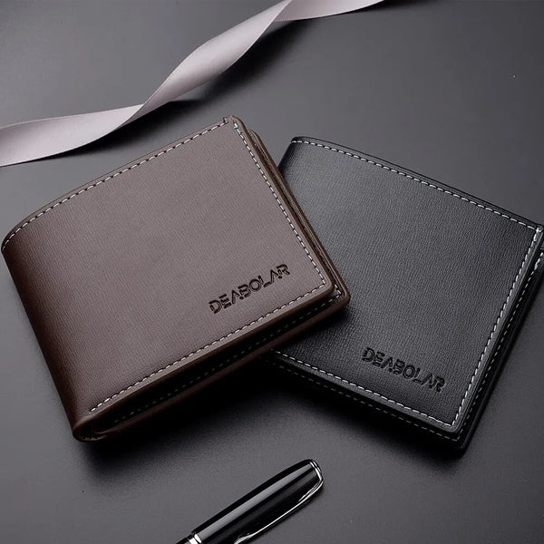 Men's PU Leather Folding Wallet