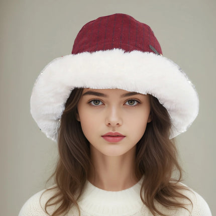 2025 new hat for women in winter plus velvet fisherman hat warm windproof ear protection Lei Feng hat for women in autumn and wi