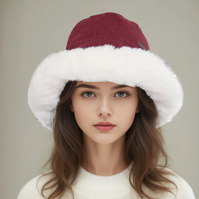 2025 new hat for women in winter plus velvet fisherman hat warm windproof ear protection Lei Feng hat for women in autumn and wi