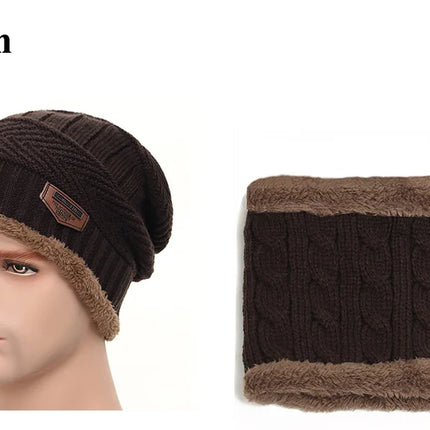 Winter Hats For Men Skullies Beanie Hat Winter Cap Men Women Wool Scarf Caps Balaclava Mask Bonnet Knitted Hat Gorras