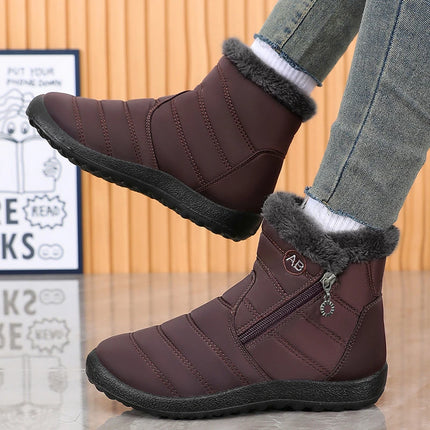 2025Winter Shoes for Women New Fashion Round Toe Designer Snow Boots Daily Home Leisure Waterproof Mother Cotton Shoes for Women