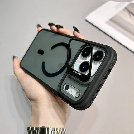 Luxury Transparent Magnetic Kickstand Stand Case For iPhone 17 Air 16 15 14 Plus 13 12 11 17 Pro Max Magsafe Must Haves Cover