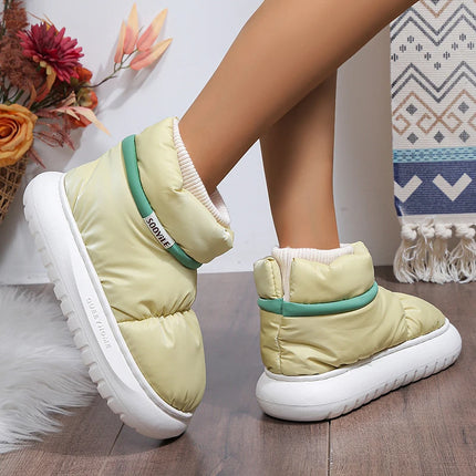 Women's Winter Warm Cotton Padded Shoes Thick Sole Down Waterproof Snow Boots for Women 2024 Non Slip Platform Ankle Botas Mujer
