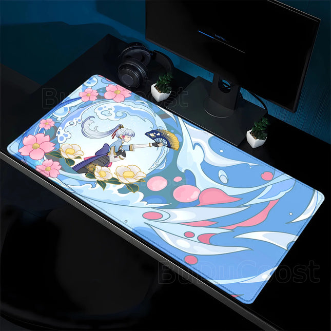 Game Yumemizuki Mizuki Furina Mavuika Raiden Mousepad XXL Large Genshin Impact Mouse Pad Non-slip Keyboard office Anime Desk Mat