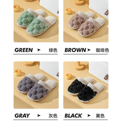 Winter Footwear Flat New Autumn Women Indoor Home Non Slip Versatile House Shoes Warm Plush Cotton Slippers TG06
