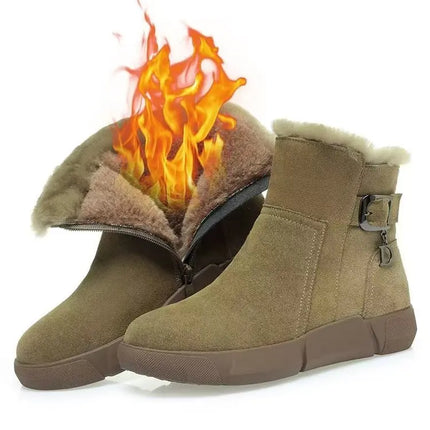 Snow Boots for Women 2025 Winter New Thickened Warm Cotton Shoes Anti-Slip Cotton Boots Thick Bottom Anti-Slip Short Boots