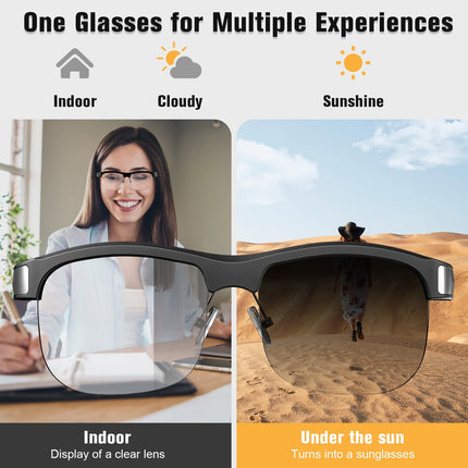 New M9pro Intelligent Bluetooth Glasses AI Translation Sports Cycling Fishing Polarized Multi functional Sunglasses Built in Cyc