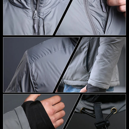 Winter Outdoor Jackets Men Parkas Warm Lightweight Tactics Causal Jacket Heat Reflective Windproof Hiking Coat Windbreaker