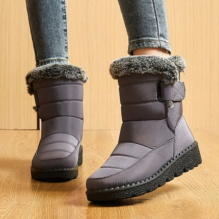 Women's Boots 2024 Trend Winter Shoes For Woman Winter Boots Ankle Low Heels Botas Mujer Waterproof Snow Boots With Fur Shoes