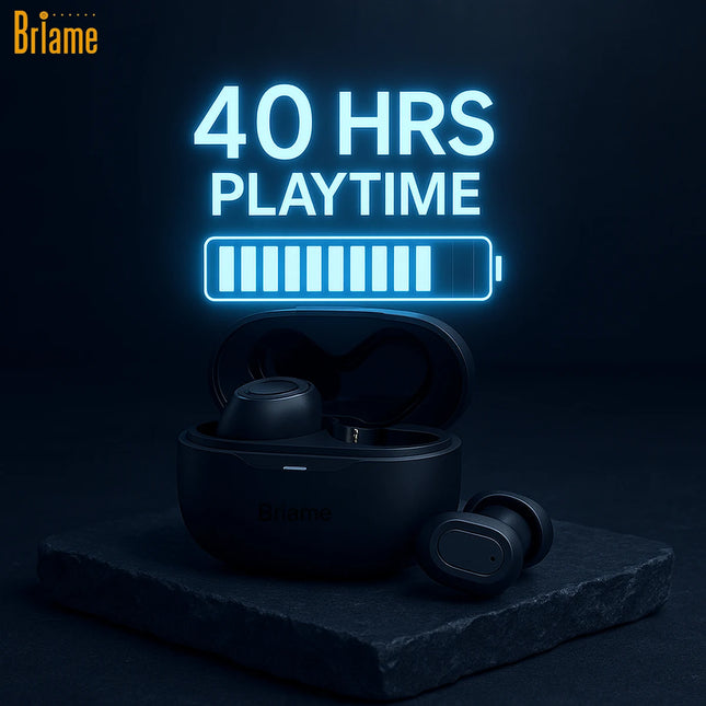 Briame Wireless In-Ear Earphones Bluetooth Headphones Mini Hifi Sound Earbuds 40H long-lasting standby Bluetooth Headsets Stereo
