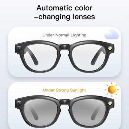 LIGE AI Smart Glasses 4K HD Camera 32GB Memory BT Call Voice Assistant Translate Touch Control Music Player sunglasses Men Women
